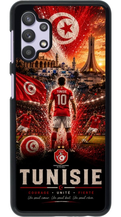 Coque Samsung Galaxy A32 5G - Football Tunisie splash 2026