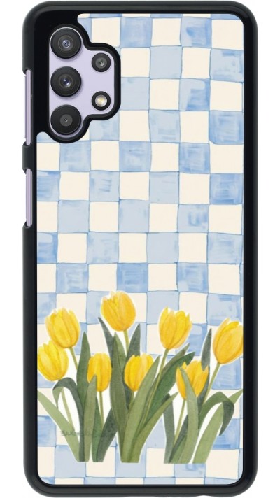 Samsung Galaxy A32 5G Case Hülle - Blue vichy tulips Spring 2026