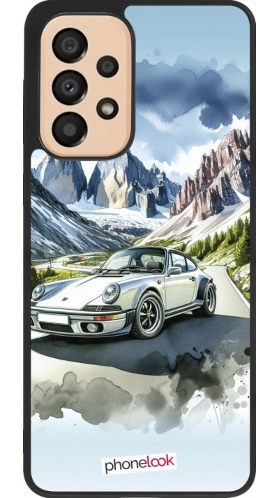 Coque Samsung Galaxy A33 5G - Silicone rigide noir Porsche 911 Mountain Watercolor
