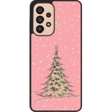 Coque Samsung Galaxy A33 5G - Silicone rigide noir Christmas 25 Pink Tree