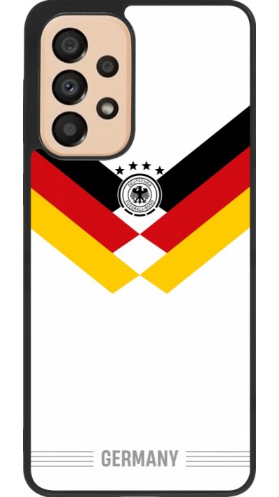 Coque Samsung Galaxy A33 5G - Silicone rigide noir Maillot de football Allemagne 2026 personnalisable