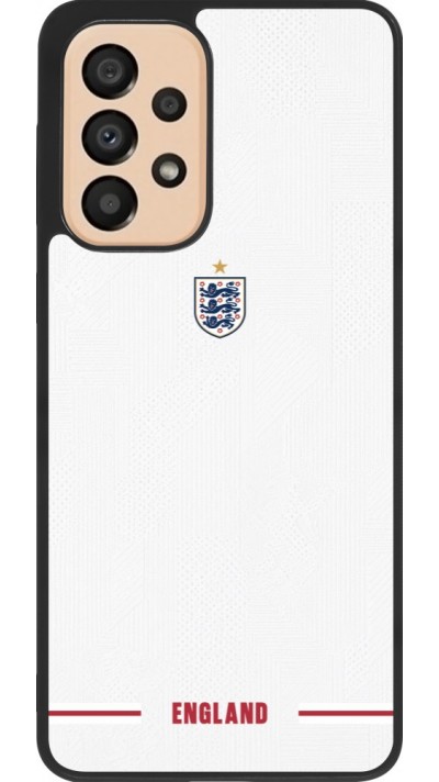 Coque Samsung Galaxy A33 5G - Silicone rigide noir Maillot de football Angleterre 2026 personnalisable