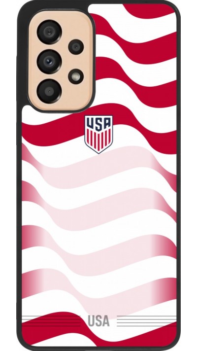 Coque Samsung Galaxy A33 5G - Silicone rigide noir Maillot de football E?tats Unis 2026 personnalisable