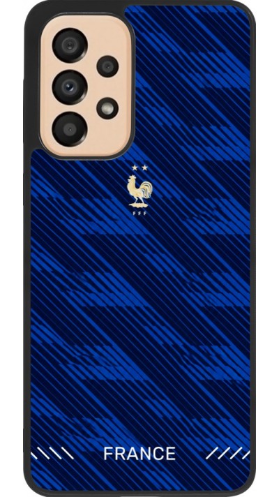 Coque Samsung Galaxy A33 5G - Silicone rigide noir Maillot de football France 2026 personnalisable
