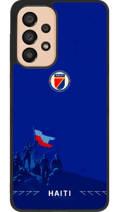Coque Samsung Galaxy A33 5G - Silicone rigide noir Maillot de football Haiti 2026 personnalisable