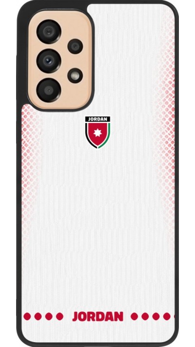 Coque Samsung Galaxy A33 5G - Silicone rigide noir Maillot de football Jordanie 2026 personnalisable