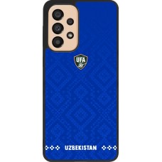 Coque Samsung Galaxy A33 5G - Silicone rigide noir Maillot de football Ouzbékistan 2026 personnalisable