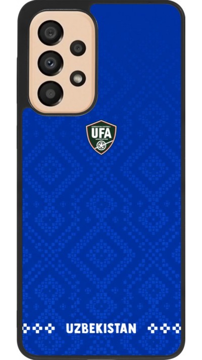 Coque Samsung Galaxy A33 5G - Silicone rigide noir Maillot de football Ouzbékistan 2026 personnalisable