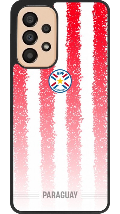 Coque Samsung Galaxy A33 5G - Silicone rigide noir Maillot de football Paraguay 2026 personnalisable