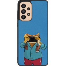 Coque Samsung Galaxy A33 5G - Silicone rigide noir Frog with camera DTMF