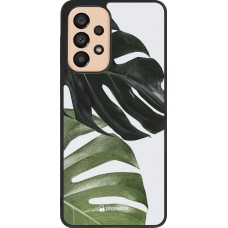Coque Samsung Galaxy A33 5G - Silicone rigide noir Monstera Plant