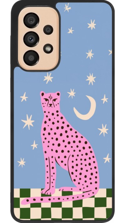 Coque Samsung Galaxy A33 5G - Silicone rigide noir Pink leopard with stars 2026