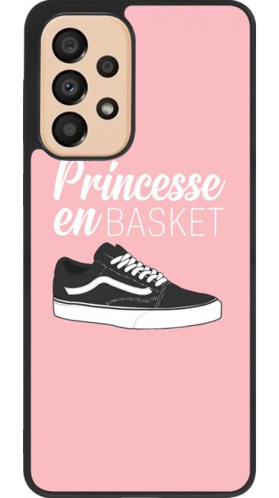 Coque Samsung Galaxy A33 5G - Silicone rigide noir princesse en basket
