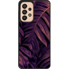 Coque Samsung Galaxy A33 5G - Silicone rigide noir Purple Light Leaves