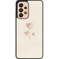 Coque Samsung Galaxy A33 5G - Silicone rigide noir Sable Rose Minimaliste