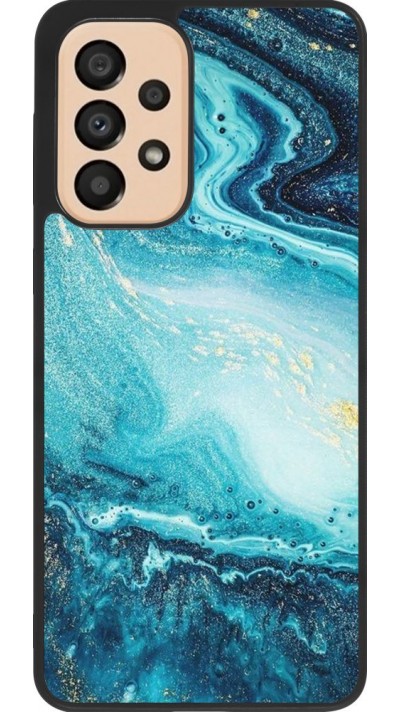 Coque Samsung Galaxy A33 5G - Silicone rigide noir Sea Foam Blue