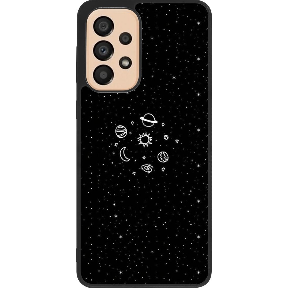Coque Samsung Galaxy A33 5G - Silicone rigide noir Space Doodle