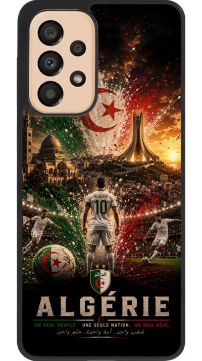 Coque Samsung Galaxy A33 5G - Silicone rigide noir Football Algérie splash 2026
