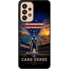 Coque Samsung Galaxy A33 5G - Silicone rigide noir Football Cap-Vert splash 2026