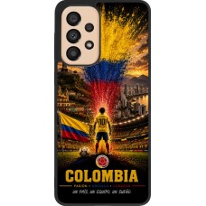 Coque Samsung Galaxy A33 5G - Silicone rigide noir Football Colombie splash 2026