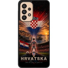 Coque Samsung Galaxy A33 5G - Silicone rigide noir Football Croatie splash 2026