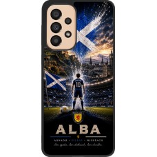 Coque Samsung Galaxy A33 5G - Silicone rigide noir Football Écosse splash 2026