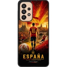 Coque Samsung Galaxy A33 5G - Silicone rigide noir Football Espagne splash 2026