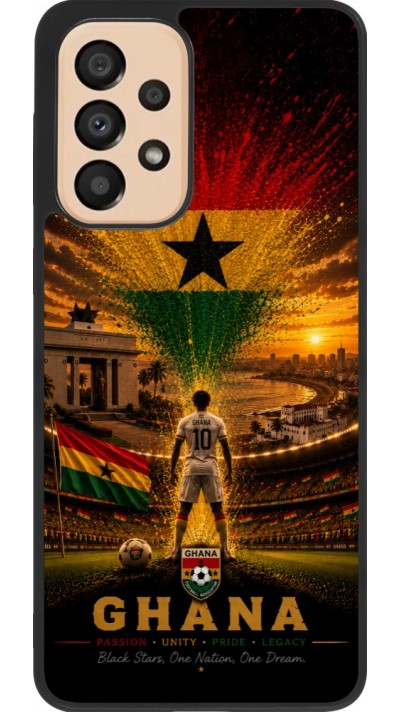 Coque Samsung Galaxy A33 5G - Silicone rigide noir Football Ghana splash 2026