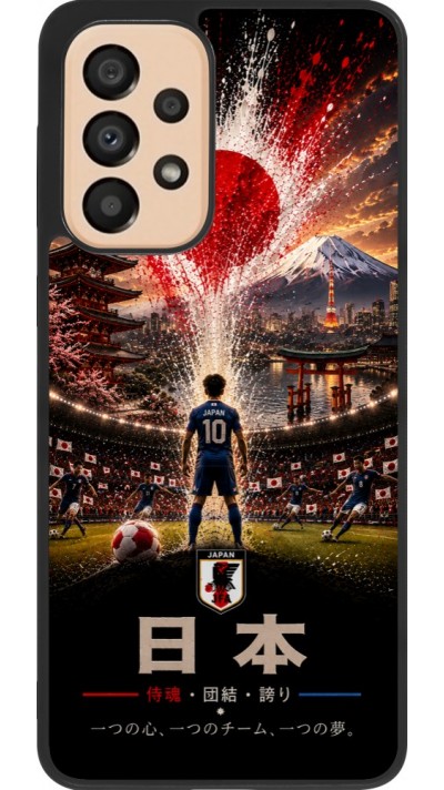 Coque Samsung Galaxy A33 5G - Silicone rigide noir Football Japon splash 2026