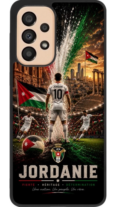 Coque Samsung Galaxy A33 5G - Silicone rigide noir Football Jordanie splash 2026