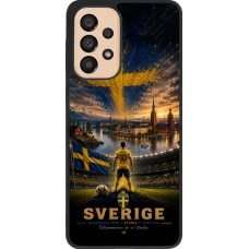 Coque Samsung Galaxy A33 5G - Silicone rigide noir Football Suède splash 2026