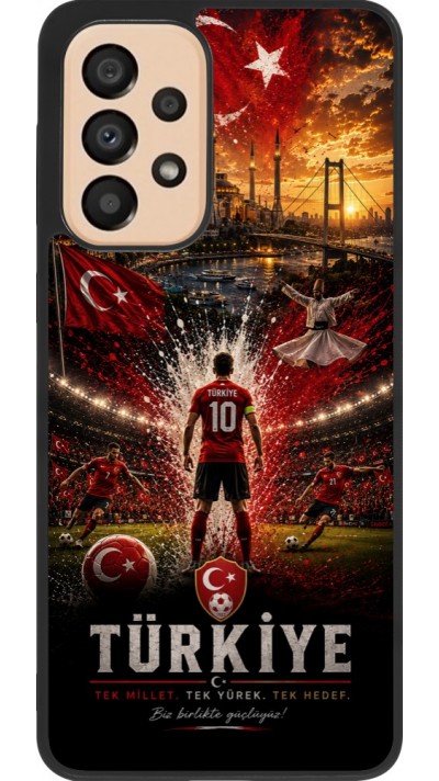 Coque Samsung Galaxy A33 5G - Silicone rigide noir Football Turquie splash 2026