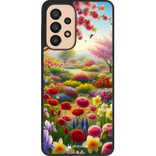 Coque Samsung Galaxy A33 5G - Silicone rigide noir Spring 25 Bouquet printemps