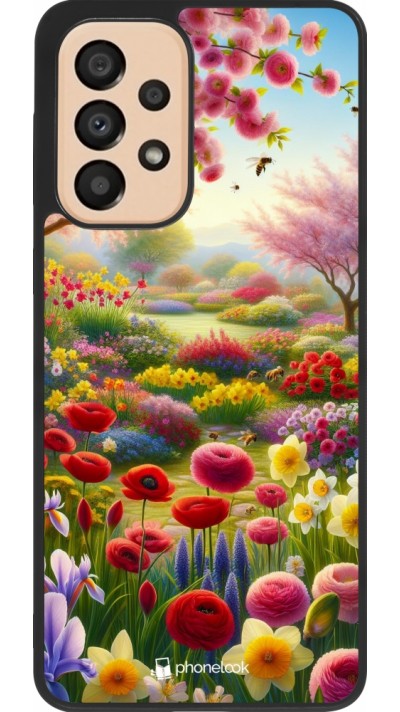 Coque Samsung Galaxy A33 5G - Silicone rigide noir Spring 25 Bouquet printemps
