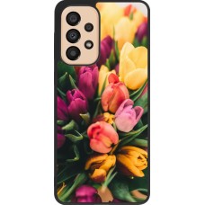 Coque Samsung Galaxy A33 5G - Silicone rigide noir Bouquet of tulips Spring 2026