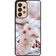 Coque Samsung Galaxy A33 5G - Silicone rigide noir Cherry tree Spring 2026