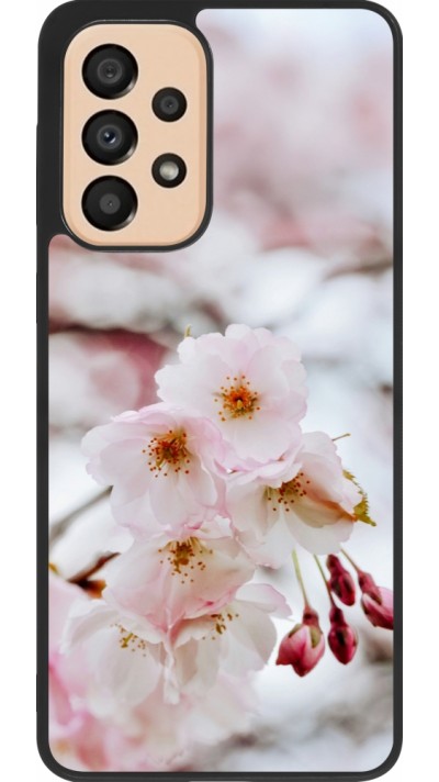 Samsung Galaxy A33 5G Case Hülle - Silikon schwarz Cherry tree Spring 2026