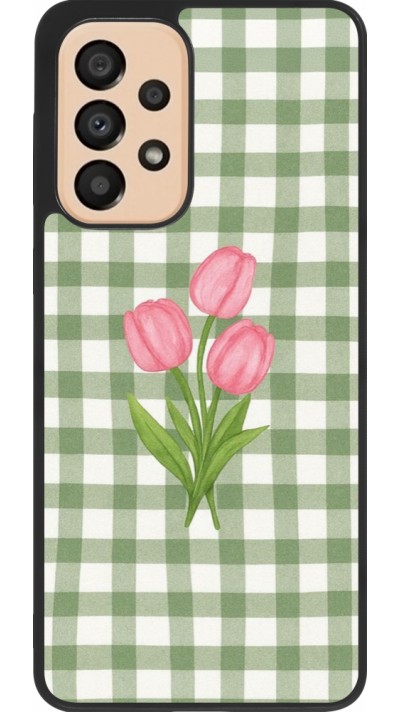 Samsung Galaxy A33 5G Case Hülle - Silikon schwarz Green vichy tulips Spring 2026