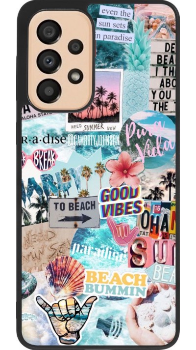 Coque Samsung Galaxy A33 5G - Silicone rigide noir Summer 20 collage