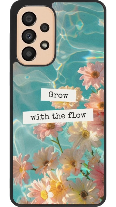 Coque Samsung Galaxy A33 5G - Silicone rigide noir Summer 2025 Grow with the flow