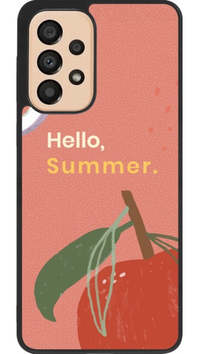 Coque Samsung Galaxy A33 5G - Silicone rigide noir Summer 2025 Hello summer
