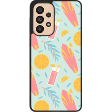 Coque Samsung Galaxy A33 5G - Silicone rigide noir Summer 2025 Pattern citron