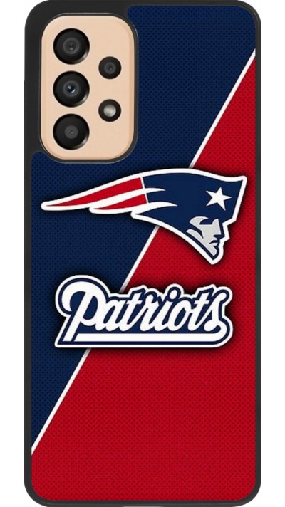 Coque Samsung Galaxy A33 5G - Silicone rigide noir Super Bowl 26 Patriots 1
