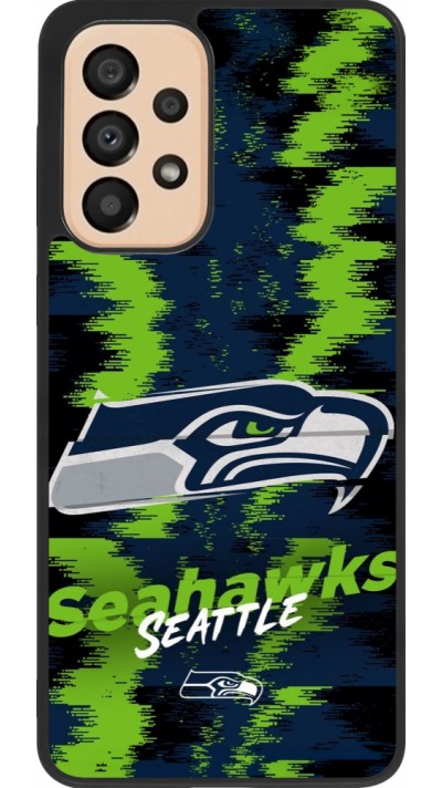Coque Samsung Galaxy A33 5G - Silicone rigide noir Super Bowl 26 Seattle 2