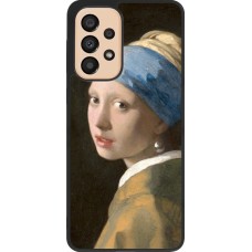 Coque Samsung Galaxy A33 5G - Silicone rigide noir Tableau art - La Jeune fille à la perle - Johannes Vermeer