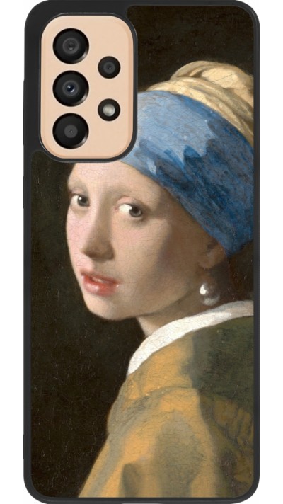 Coque Samsung Galaxy A33 5G - Silicone rigide noir Tableau art - La Jeune fille à la perle - Johannes Vermeer