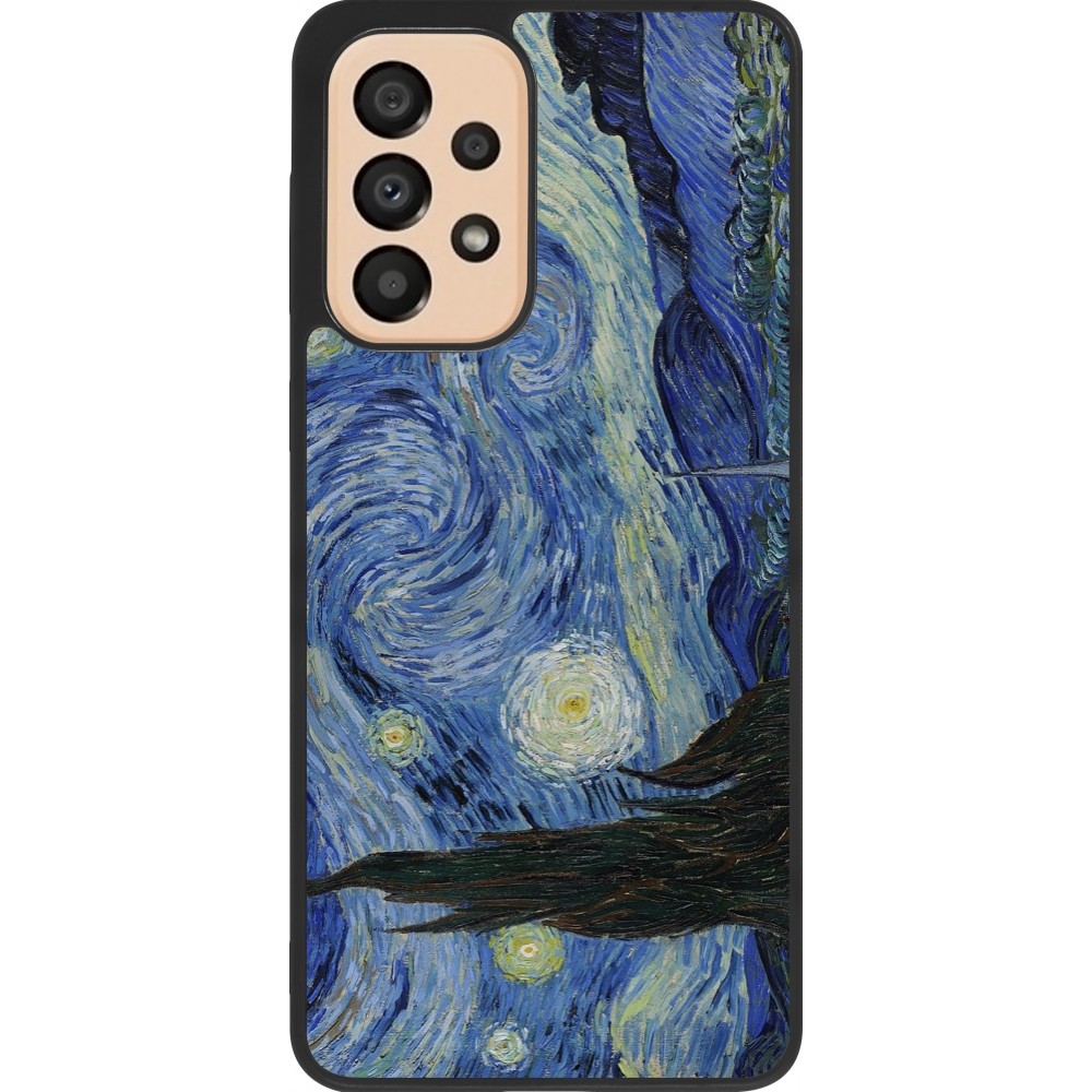 Coque Samsung Galaxy A33 5G - Silicone rigide noir Tableau art - La Nuit étoilée - Van Gogh