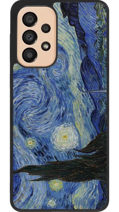 Coque Samsung Galaxy A33 5G - Silicone rigide noir Tableau art - La Nuit étoilée - Van Gogh