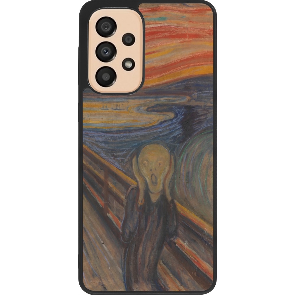 Coque Samsung Galaxy A33 5G - Silicone rigide noir Tableau art - Le Cri - Edvard Munch