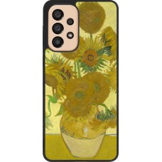 Coque Samsung Galaxy A33 5G - Silicone rigide noir Tableau art - Les Tournesols - Van Gogh